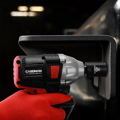 CASOMAN 1/2" Drive x 18mm Impact Socket, 6-Point, Metric, CR-MO - size: 18 mm (Shallow), style: 6-Point Socket