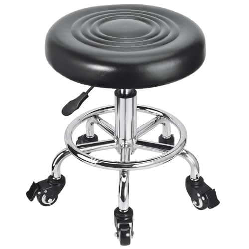 JOSTZHXIN Low Height Rolling Stool Height Adjustable Low Roller Seat, Swivel Small Chair Mechanic Stool, Short Stools for Home Office Garage Shop (Style 1) - style: style 1