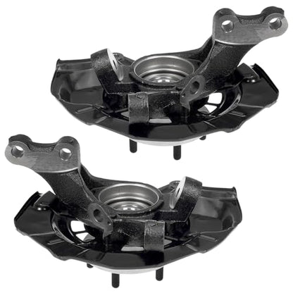 Detroit Axle - 4pc Steering Knuckles Kit for 07-11 Toyota Camry, 07-12 Lexus ES350, 2 Front Steering Knuckles & Wheel Bearing Hubs 2 Rear Wheel Bearing Hubs 2007 2008 2009 2010 2011 Replacement - size: 4UW50555/Kit