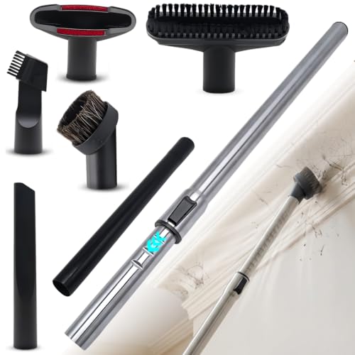1.25 Inch Stainless Steel Vacuum Extension Wand Compatible with Vacuums using 1 1/4 Inch (1.25in) 32mm Accessories - 1 1/4 Vacuum Extension Tube for Shop Vac (Extension&Attachments) - style: Extension&Attachments