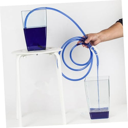 Manual Water Suction Hose Siphon Pump for Car and Fish Tank, Sturdy Oil Transfer Tube with Guide, Multi-use Handheld Suction Kit for Automotive and Aquarium Water Replacement