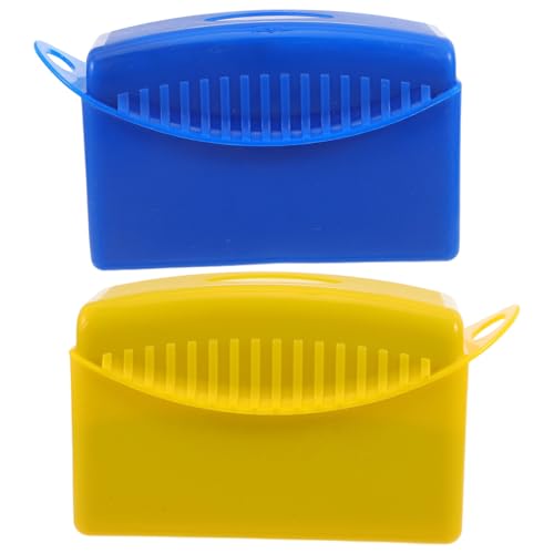 SECFOU 2pcs Car Cleaning Brush Set with Tire Shine Wax Applicator Pads, Soft Detailing Sponge Brushes with Lid for Wheels, Tires, Dashboard, and Interior Auto Care