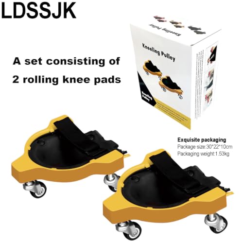 Industrial knee pads with wheels,Rolling knee pads with three wheels that allow 360° free sliding, equipped with a soft and thick foam pad, are suitable for various ground work scenarios such as tile installation, wooden floor installation, and vehicle ma