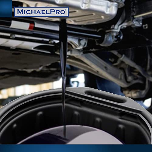 MichaelPro 16-Liter Oil Drain Pan, 4.2 Gallon, Portable, with Sprout for No-Mess Disposal| MP009063