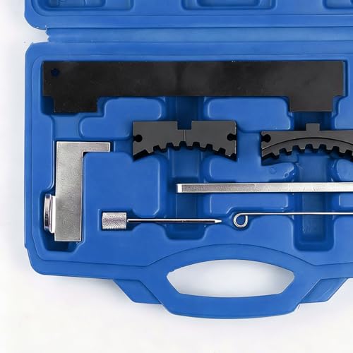 Car Timing Tool Kit, Vehicle Engine Camshaft Tensioning Locking Alignment Timing Belt Set, Automotive Camshaft Holding Tool Accessories, Compatible with 16V 1.4 1.6 1.8 en6340 km6340 (Blue) - color: Blue