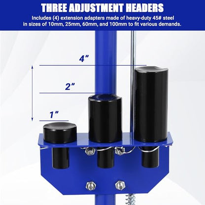 GarveeTech 22 Ton Air Hydraulic Floor Jack for Heavy Duty Trucks & Tractors – Low Profile (9"-17.7"), 4 Adapters, 46" Adjustable Handle – 44,000 Lbs Capacity - color: 22 Ton Blue