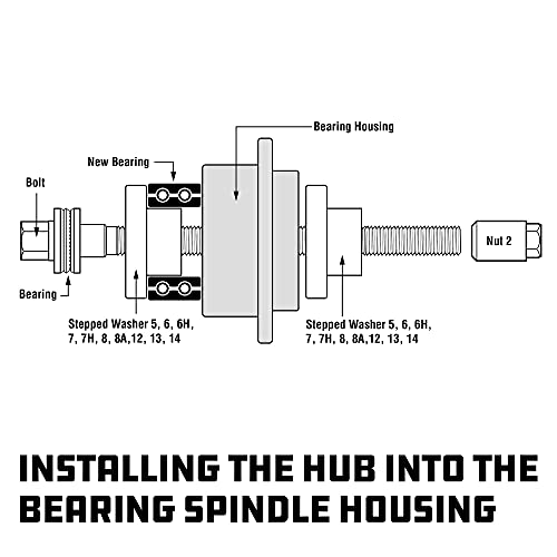 Powerbuilt 22 Pc. Master Hub and Wheel Bearing Removal and Installation Kit Self Centering Design Fits Most Front, Rear and All Wheel Drive Vehicles, Provides Easy Bearing Swaps With No Press Required - style: 22 Piece