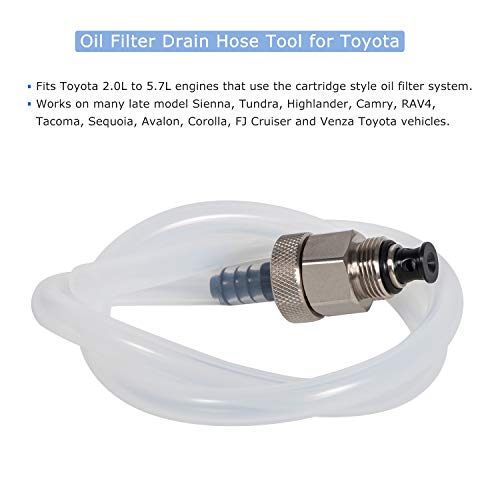 Oil Filter Drain Hose Tool for Toyota, Lexus, Scion 2.0L - 5.7L Engines