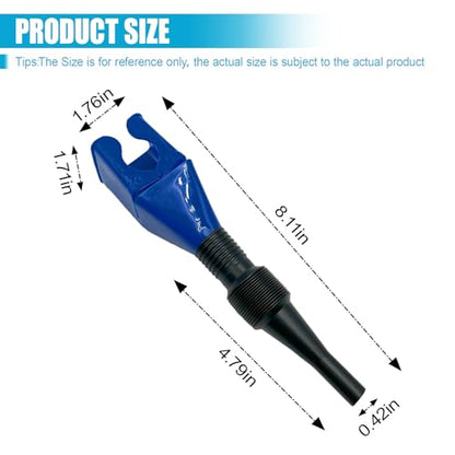 Flexible Car Fuel Funnel, Foldable Clasp Gasoline Funnels, Blue | Retractable Plastic Automotive Oil Exchange Funnels, Universal Draining Tool for Cars and Motorcycles - color: Blue