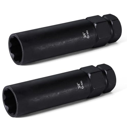 VEXPLO 2 Pcs 7 Spline Lug Nut Key, Wheel Lock Removal Tool Socket | 7 spline lug nut key socket set. Essential wheel lock removal tool for aftermarket 7 spline wheels, pickup, trucks and SUVs - size: 7 Spline-2 Pack