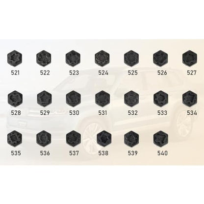 22pcs Wheel Lock Removal Tool Kit, 20 Different Sockets for Locking Lug Nuts, 1/2 Inch 85mm Socket Adapter, Chrome Molybdenum Steel Construction, Universal Automotive Lock Nut Remover Set