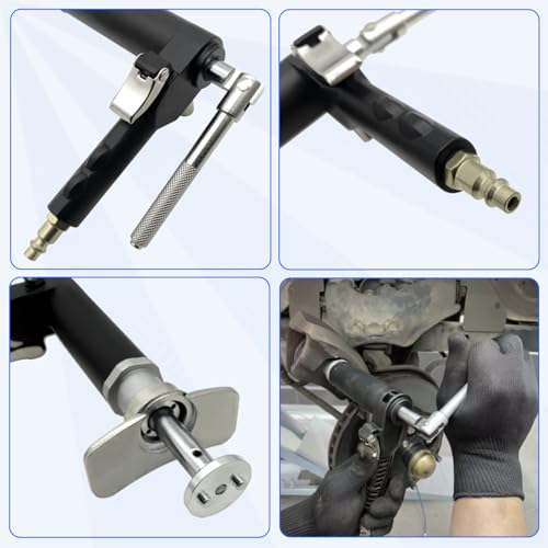 ZKTOOL Air Powered Brake Piston Wind Back Tool, Pneumatic Brake Caliper Piston Compressor Tool, Brake Pump Adjusting Tool.