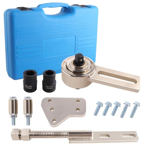 1:5 Torque Multiplier Set for Ford 1.0/1.1 EcoBoost & Duratec Engines, 21mm/24mm Sockets, Crankshaft Pulley Bolt Tool, Compatible with OEM 303-1611/303-1611-01/303-1611-02