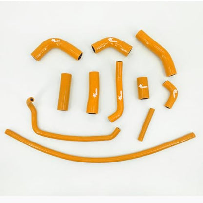 Fit 2006-2020 Yamaha YZF R6 YZFR6 2007 2008 2017 2018 Silicone Radiator Coolant Cooling Hoses Kit 3-Plyer Orange - color: Orange