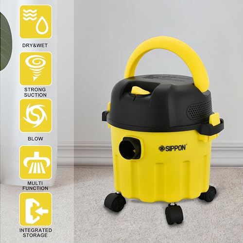 Wet-Dry Vacuum, 3-in-1 Portable Shop Vacuum Cleaner with 2 Peak HP Power Suction, Lightweight Wet Dry Vacuum with Blower & Wall Mount Design for Car, Pet Hair, Hard Floor - size: 1000W--4.5M