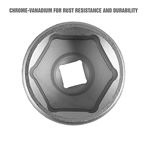 OEMTOOLS 87172 3/8" Drive 29 MM Socket Wrench - Low Profile, Rust Resistant Oil Filter Socket - style: 29 mm
