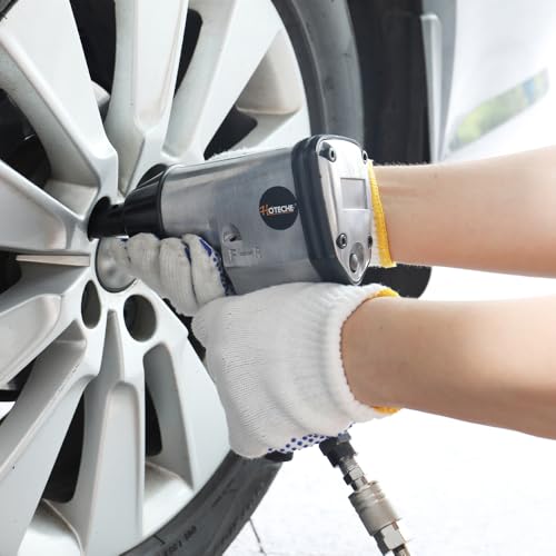 Hoteche 1/2-Inch Air Impact Wrench Kit, 243 ft-lb Max Torque Pneumatic Impact Gun, High Speed Lug Nut Remover, Rocking Dog Mechanism, Includes 3Pcs Sockets for Auto Repair & Tire Maintenance - size: 1/2-Inch 240Ft-Lbs