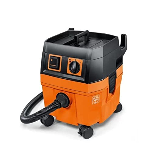 Fein Turbo I Wet/Dry Dust Extractor, Ultra-Quiet Vacuum - 5.8-Gallon Capacity, 151 CFM Suction, Anti-Static System, 13 ft Hose, 19 ft Cord, Includes Hose and Filter - 92035236090 - size: 5.8 Gallon Capacity, style: Turbo 1