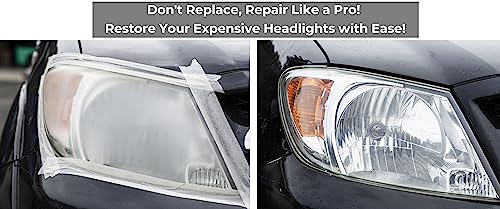 Glass Polish DIY Headlights Restoration and Polishing Kit – Permanent Headlight & Tail-Light Restoration, Restores As-New Condition and Guards Against Future Damage - GP31016