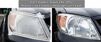 Glass Polish DIY Headlights Restoration and Polishing Kit – Permanent Headlight & Tail-Light Restoration, Restores As-New Condition and Guards Against Future Damage - GP31016