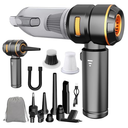 Handheld Car Vacuum Cordless, 22000PA Strong Suction Mini Vacuum Cleaner with Brushless Motor, 4-in-1 Portable Vacuum for Car Detailing, Home, Office & Travel, Black Golden - color: Black Golden