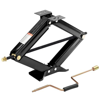 RV Scissor Jack Stabilizer 6500lb Heavy Duty 24" RV Trailer Stabilizer Leveling Scissor Jack for Trailer Camper with Crank Handle - 1Pack - size: 24’‘ 1pc