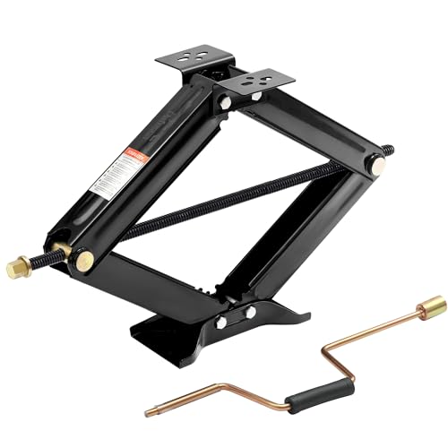 RV Scissor Jack Stabilizer 6500lb Heavy Duty 24" RV Trailer Stabilizer Leveling Scissor Jack for Trailer Camper with Crank Handle - 1Pack - size: 24’‘ 1pc