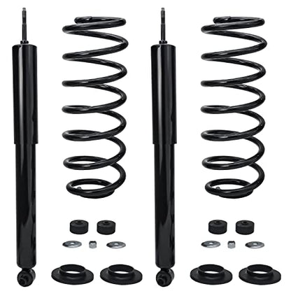 Detroit Axle - 4pc Struts for Ford 2003-2011 Crown Victoria Mercury Grand Marquis, Front Rear Struts & Coil Spring Assembly 2004 2005 2006 2007 2008 2009 2010 Replacement Suspension Shock Absorbers - size: 4Q47390/ Big strut kit