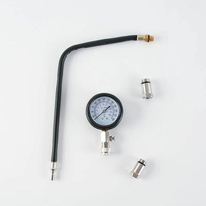 11PCS Engine Cylinder Compression Tester Kit, 0-300 PSI/0-20 Bar Gasoline Fuel Pressure Gauge Tool with M10 M12 M14 M16 M18 Adapters for Car Motorcycle ATV(11PCblue)