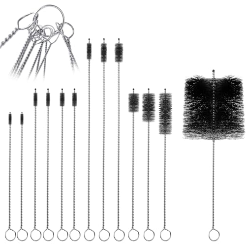 Reallnaive 12 Pcs Engine Brush Kit Car Engine Brush Cleaning Kit Long Nylon Brushes for Auto Cleaning