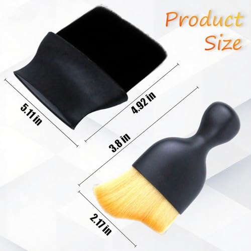 4 Pcs Auto Interior Dust Brush Set Soft Bristles Detailing Brush Dusting Tool Car Interior Cleaning Soft Brushes Duster for Automotive Dashboard, Air Conditioner Vents, Keyboard Dust Removal(Black) - color: Black