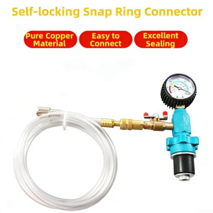Coolant Vacuum Refill Tool With Aluminum Housing And Brass Fittings For Stable Performance In Cooling Repairs