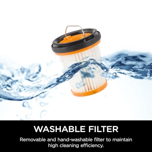 Shark WV201 WANDVAC Handheld Vacuum, Lightweight at 1.4 Pounds with Powerful Suction, Charging Dock, Single Touch Empty and Detachable Dust Cup,Graphite, Slate - color: Slate