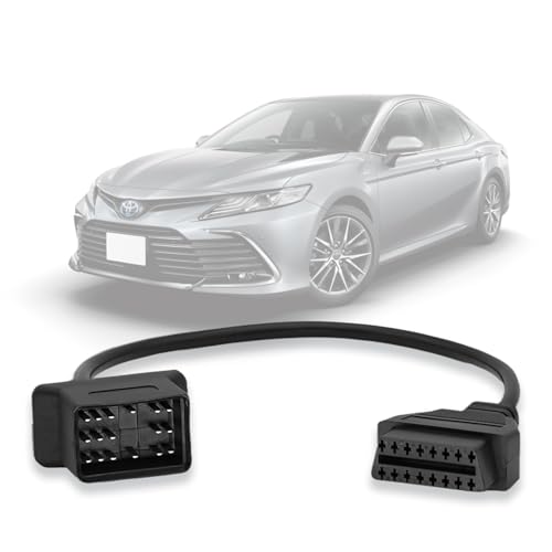 OBDII Adapter Fit for Toyota 17 Pin OBD1 to 16 Pin OBD2 Diagnostic Cable, Compatible with Toyota Vehicles 17pin Connector,Work with ELM327 OBD2 Diagnostic Scan Tool and Code Reader - style: Fit for toyota-17pin(Square)