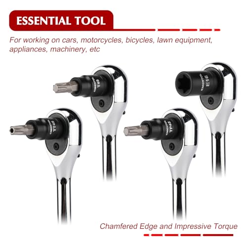 EMENTOL Master Torx Bit Socket and External Torx Socket Set, 1/4" 3/8" 1/2" Drive, 67PCS, T6-T70, TT6-TT70, TP8-TP60, E4-E24, Includes Socket Adapters, Drill Adapters, CR-V Steel - size: 67-piece Torx Bit & E Socket Set and Parts