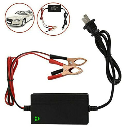Car Battery Maintainer Charger 12V Portable Trickle Boat Motorcycle Plug