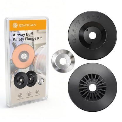 4 Inch Airway Buffing Wheel Flange Kit, 5/8 Inch Arbor Hole, Use with Extension Shaft, Safety Flange for Polishing Buffing Wheels, 1 Pair - color: Airway Flange Kit