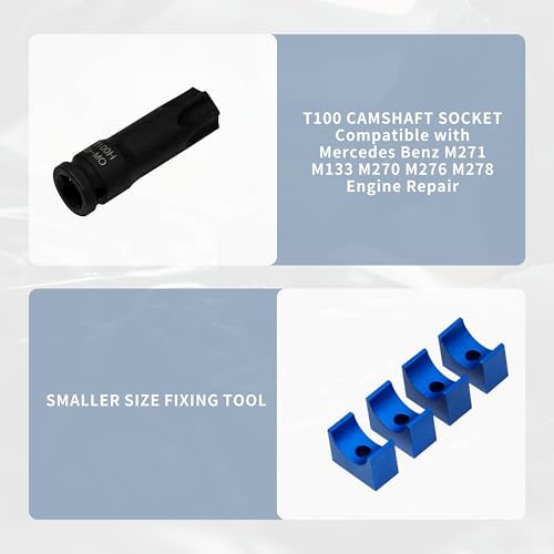 Kuntech 17PCS Engine Timing Tool Kit with Fuel Injector Remover Installer Tool, Compatible with Mercedes Benz M133 M264 M270 M274, Camshaft Locking Alignment Timing Tools Set