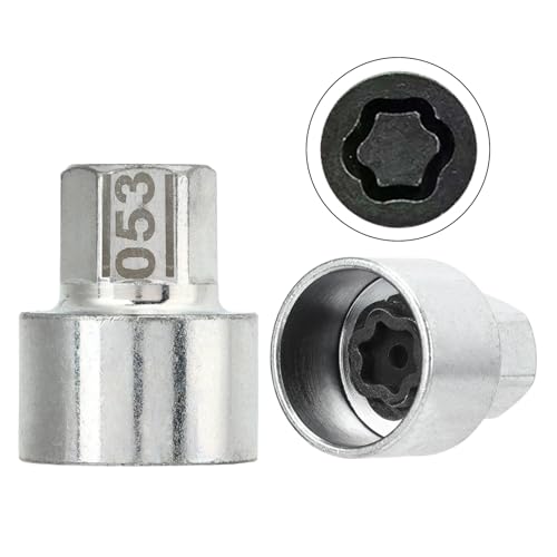 5 Pcs Anti Theft Lugnut Socket, Metal Wheel Lock Key Lug Nut Wheel Lock Key Removal Kit for 1 3 5 6 7Series X4 X5 X6 Z4 (053) - size: 053