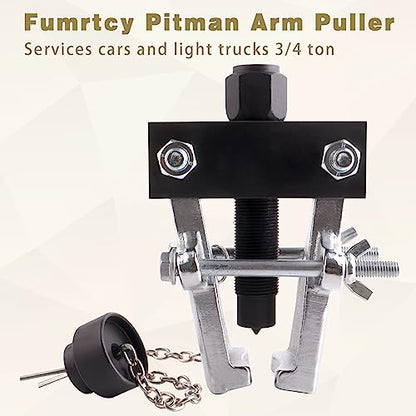 Heavy Duty Adjustable Pitman Arm Puller, 2-Jaw Steering Arm Removal Tool for Pitman Arms, Bearings & Gears, Fits Cars & 3/4 Ton Trucks, Compatible with Ram, Ford & Chevy, Replace OEM 27170
