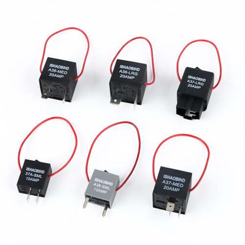 Fuel Pump Relay Bypass Master Kit - 6PCS Relay Bypass Switch Set with Current Test Lead for Fuel Pressure Testing and Electrical Diagnostics