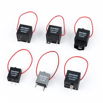 Fuel Pump Relay Bypass Master Kit - 6PCS Relay Bypass Switch Set with Current Test Lead for Fuel Pressure Testing and Electrical Diagnostics