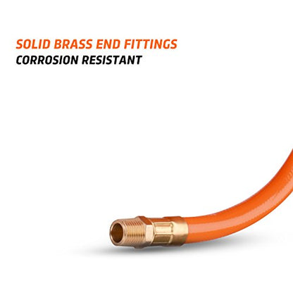 3/8" X 25ft PVC Air Compressor Hose Kit With 17 Piece Air Tool and Air Compressor Accessories Kit