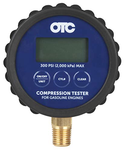 OTC 5606-DGH Digital Compression Gauge Head and Boot - Replace Analog Gauges to Provide Advanced Features Including Measure, Record, and Playback of Compression Readings on Up to 12 Cylinders