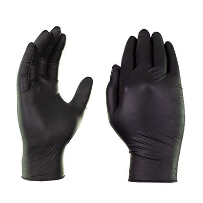 AMMEX Black Nitrile Exam Gloves, 3 Mil Medical Disposable Latex-Free Powder-Free, Non Sterile for Tattoo, Dental, Bulk - size: Small, style: 1 Case of 1000