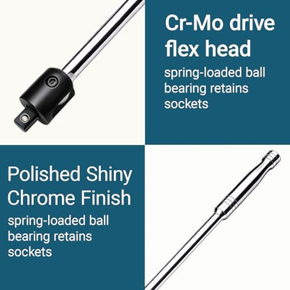 1/2" Breaker Bar,1/2 Inch Drive Breaker Bar,18" Lug Nut Breaker Bars Extension,Cr-Mo Head (18 inch) - size: 18 inch