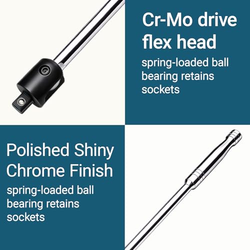 1/2" Breaker Bar,1/2 Inch Drive Breaker Bar,24" Lug Nut Breaker Bars Extension,Cr-Mo Head (24 inch) - size: 24 inch