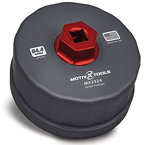 Motivx Tools MX2324-US 84mm 14 Flute Precision CNC Machined Aluminum Oil Filter Wrench Compatible with Mercedes Dodge and Jeep 3.0L Diesel Engines