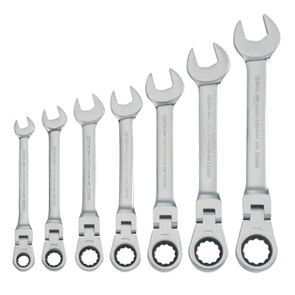 CRAFTSMAN Ratchet Set, 7-Pack, 72-Tooth, 180 Degree Flexi Head Design, Solid Chrome Finish (CMMT87009) - size: 7 Count (Pack of 1)