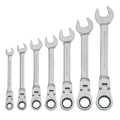 CRAFTSMAN Ratchet Set, 7-Pack, 72-Tooth, 180 Degree Flexi Head Design, Solid Chrome Finish (CMMT87009) - size: 7 Count (Pack of 1)